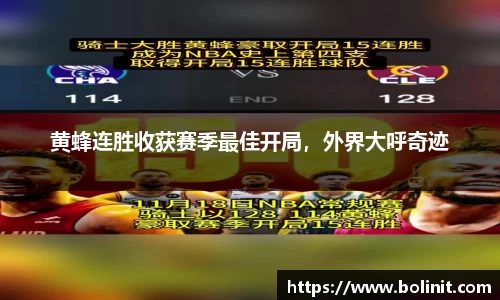 黄蜂连胜收获赛季最佳开局，外界大呼奇迹
