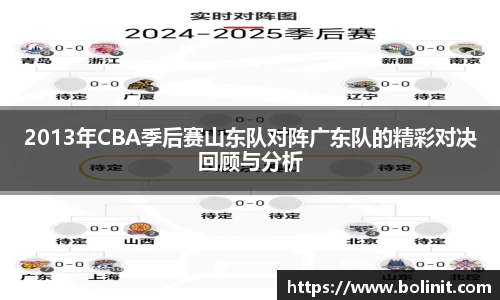 2013年CBA季后赛山东队对阵广东队的精彩对决回顾与分析